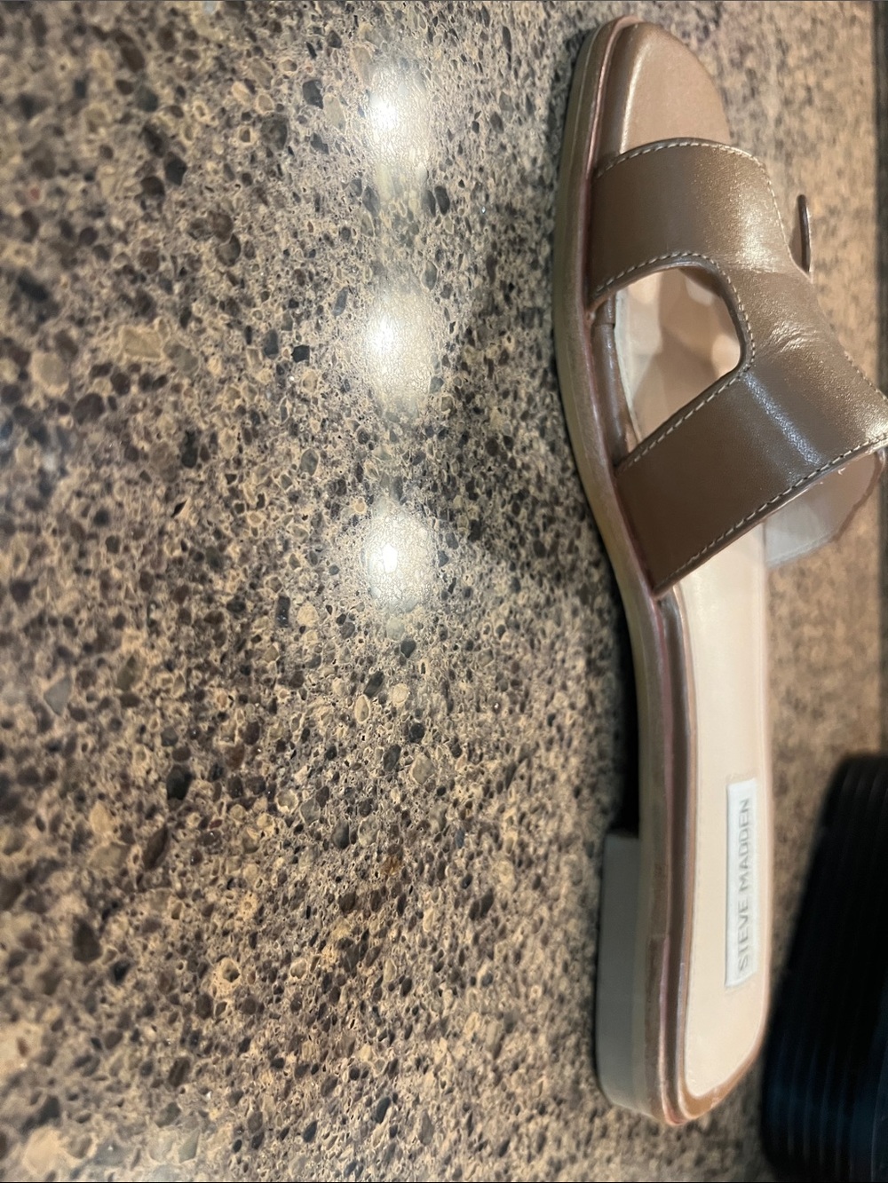 Steve Madden Tan Slide Mules with Cutout Strap - Picture 3 of 3